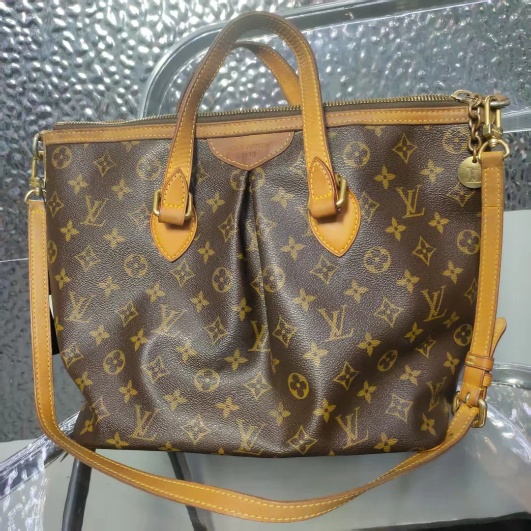 95新 LouisVuitton/路易威登 95新 lv 宵夜/老花单肩手提包