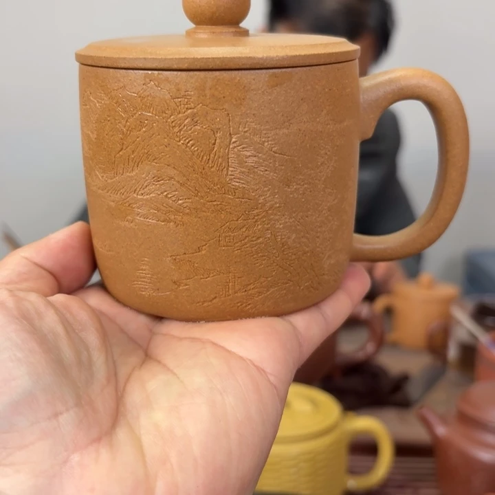 紫砂茶壶诚*R盖杯绛坡泥