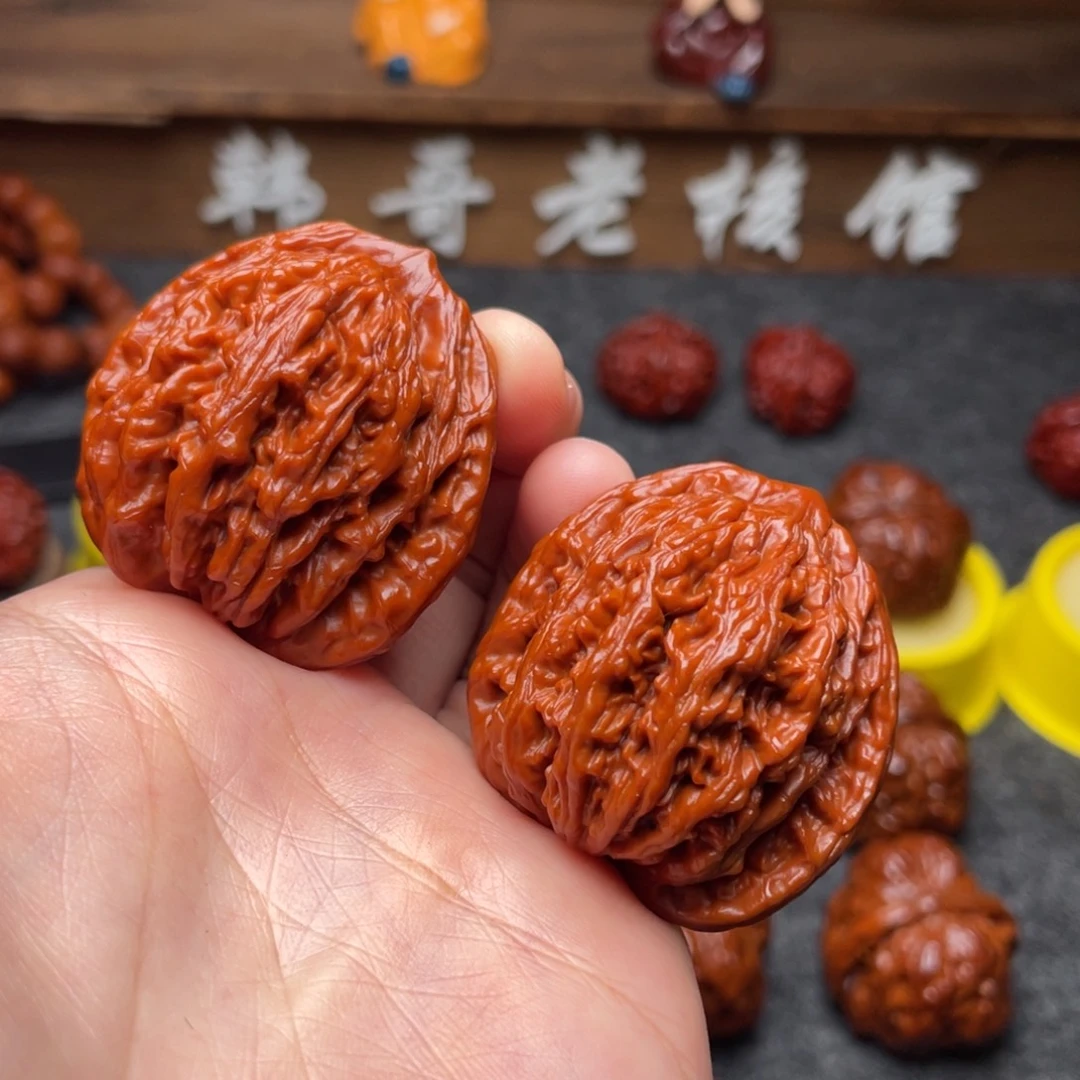 吊坠文玩核桃文玩核桃 手把件 麦穗虎头 40