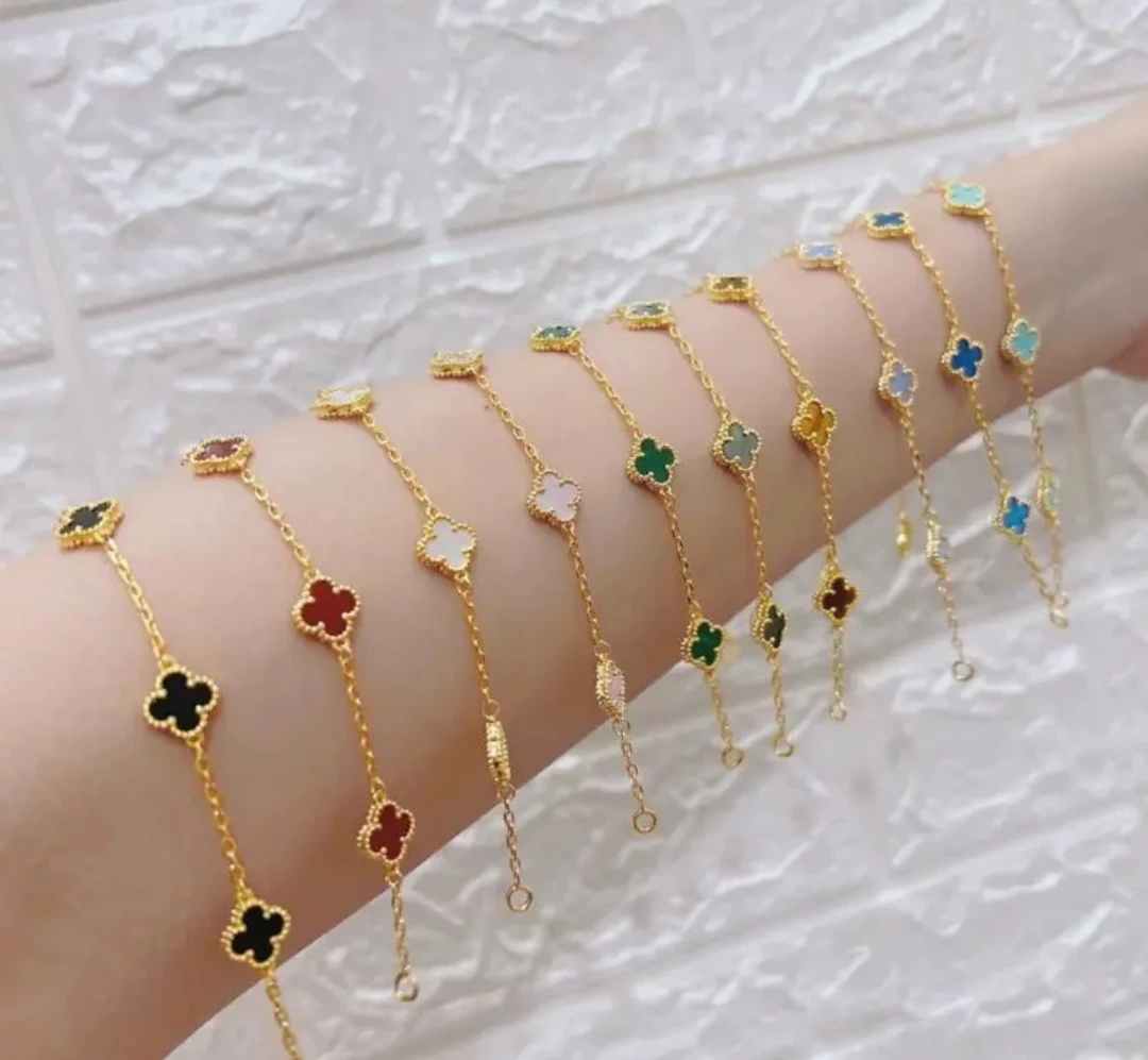 合金手链 【婷婷专属】四叶草mini小五花百搭时尚手链