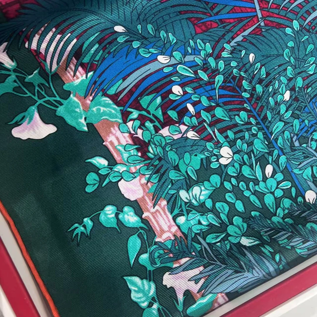 【110意罗绸方巾-YLC-110-C-6446】106cm双面异色气质时尚休闲百搭