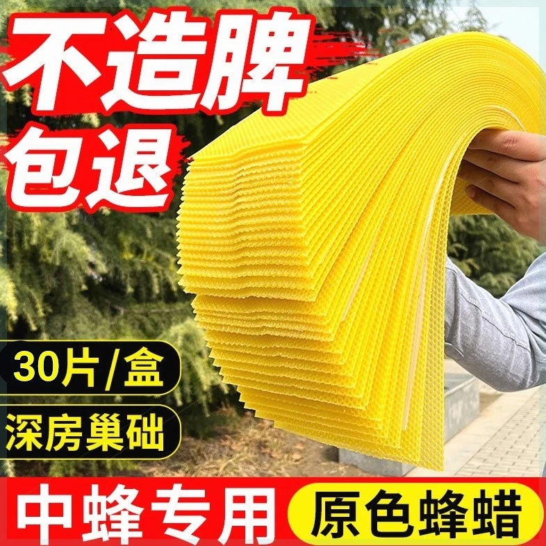 高产中蜂巢础片蜂世家加厚蜂巢基片深房意蜂巢础快速造脾养蜂工具