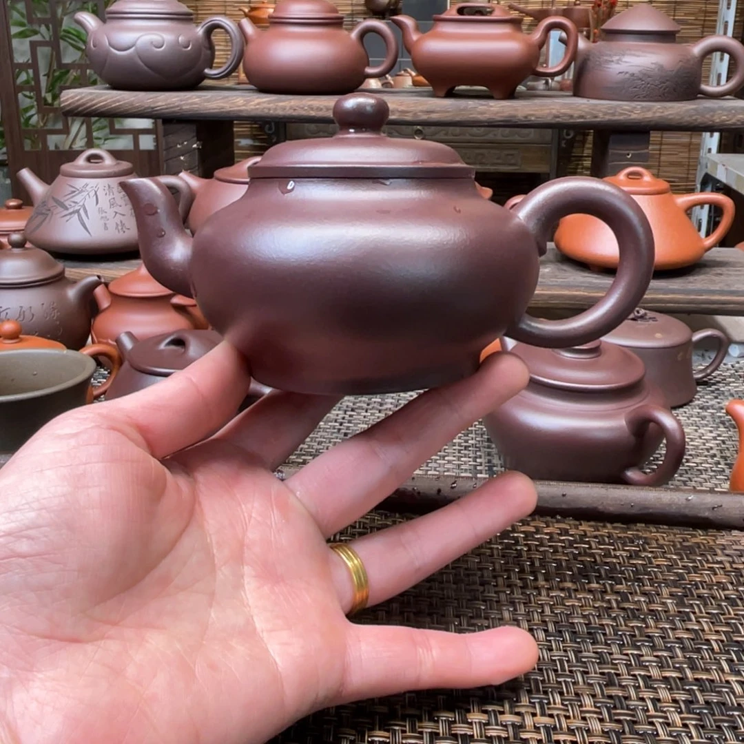 紫砂茶壶宜兴原矿紫砂手工制250