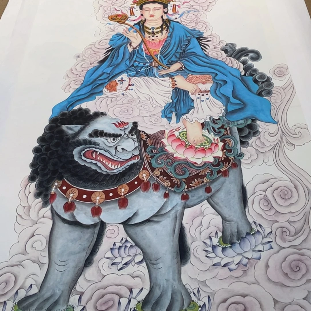 国画李老师文殊菩萨