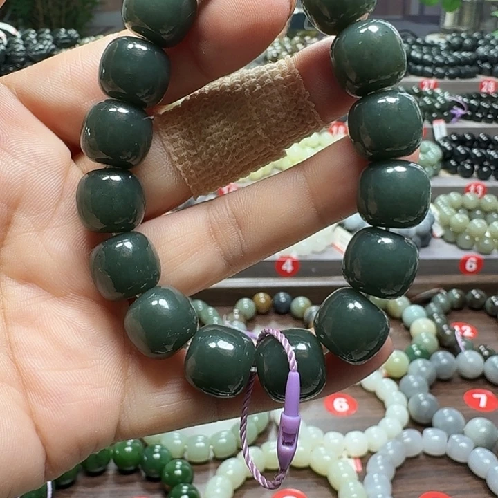 未镶嵌手链和田玉新疆且末蓝老型卡14