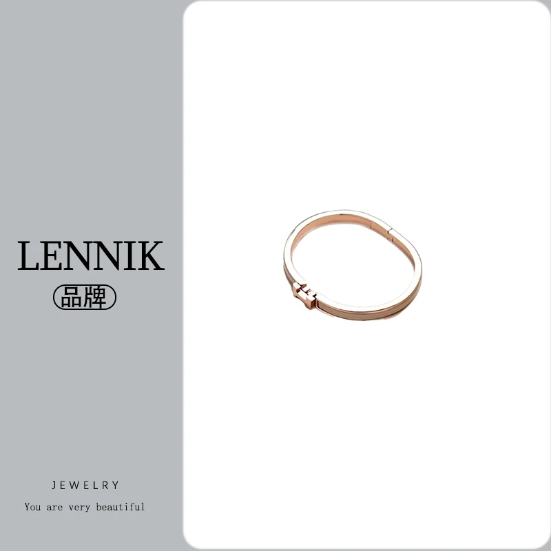 合金珐琅手镯  lennik/lennik - LN经典时尚百搭字母经典手镯