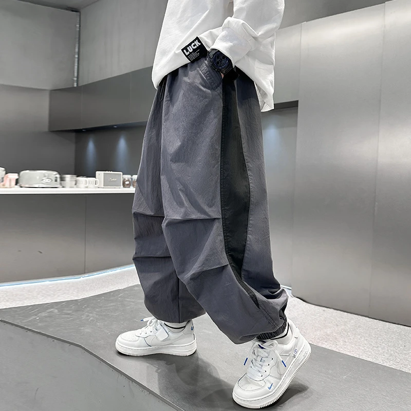 儿童装男童春装裤子2025新款大童薄款春秋款男孩运动卫裤春季长裤