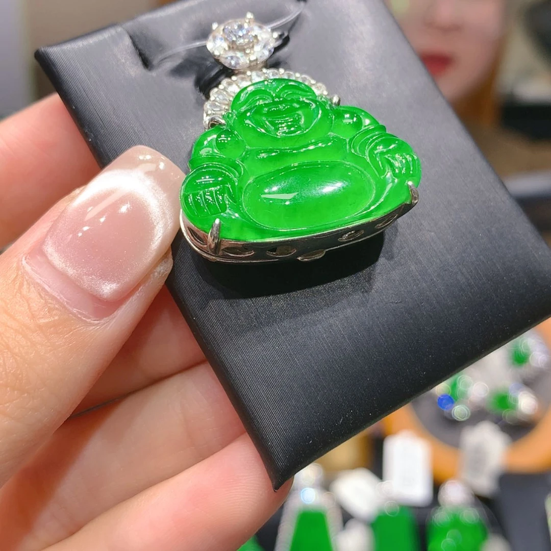 【闪购商品】颈饰银S925镶嵌翡翠5柒姐