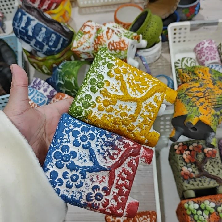 红陶吸水透气的白陶花盆凑满12发货