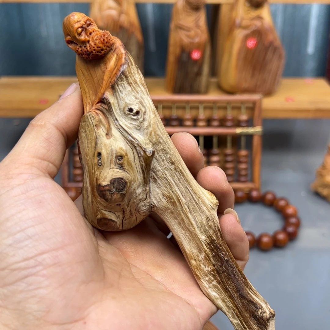 宋***铨木崖柏木摆件手把件