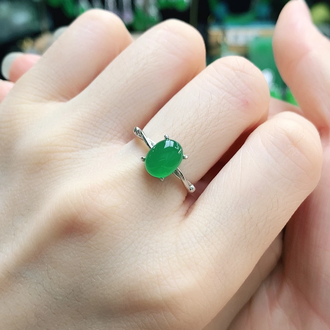 玛瑙/玉髓银S925镶嵌戒指