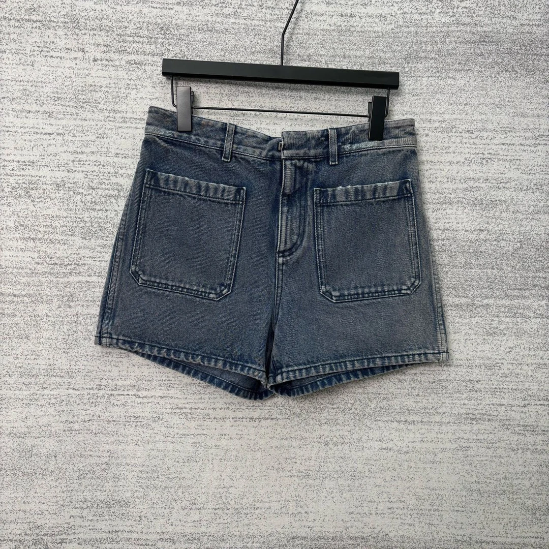 未使用 DIOR/迪奥 A100963/素色双袋牛仔短裤/36码