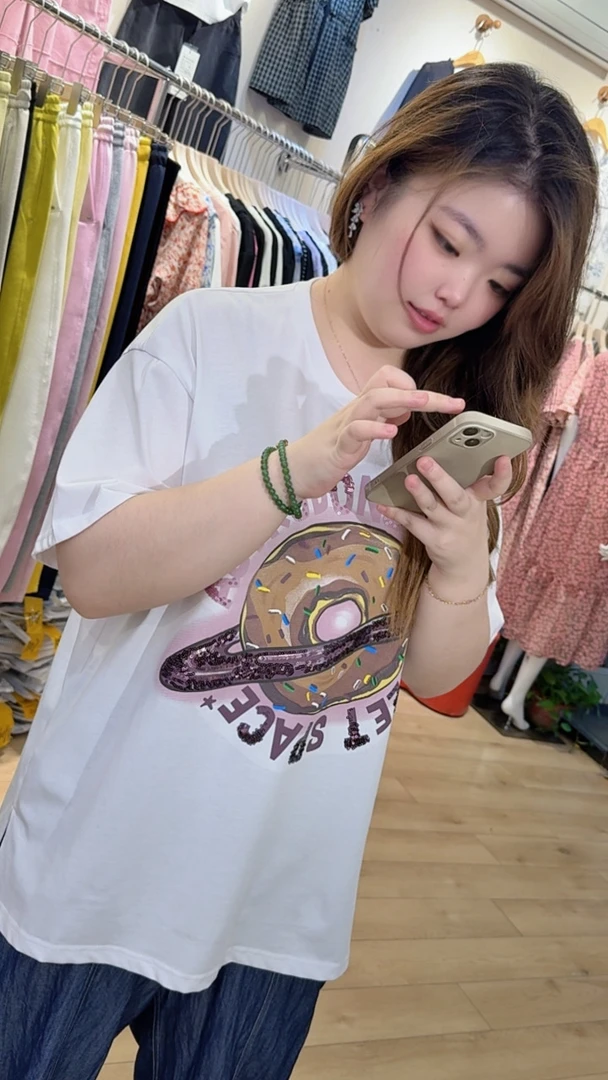 水淼2025夏季新款0099-时尚洋气 T恤