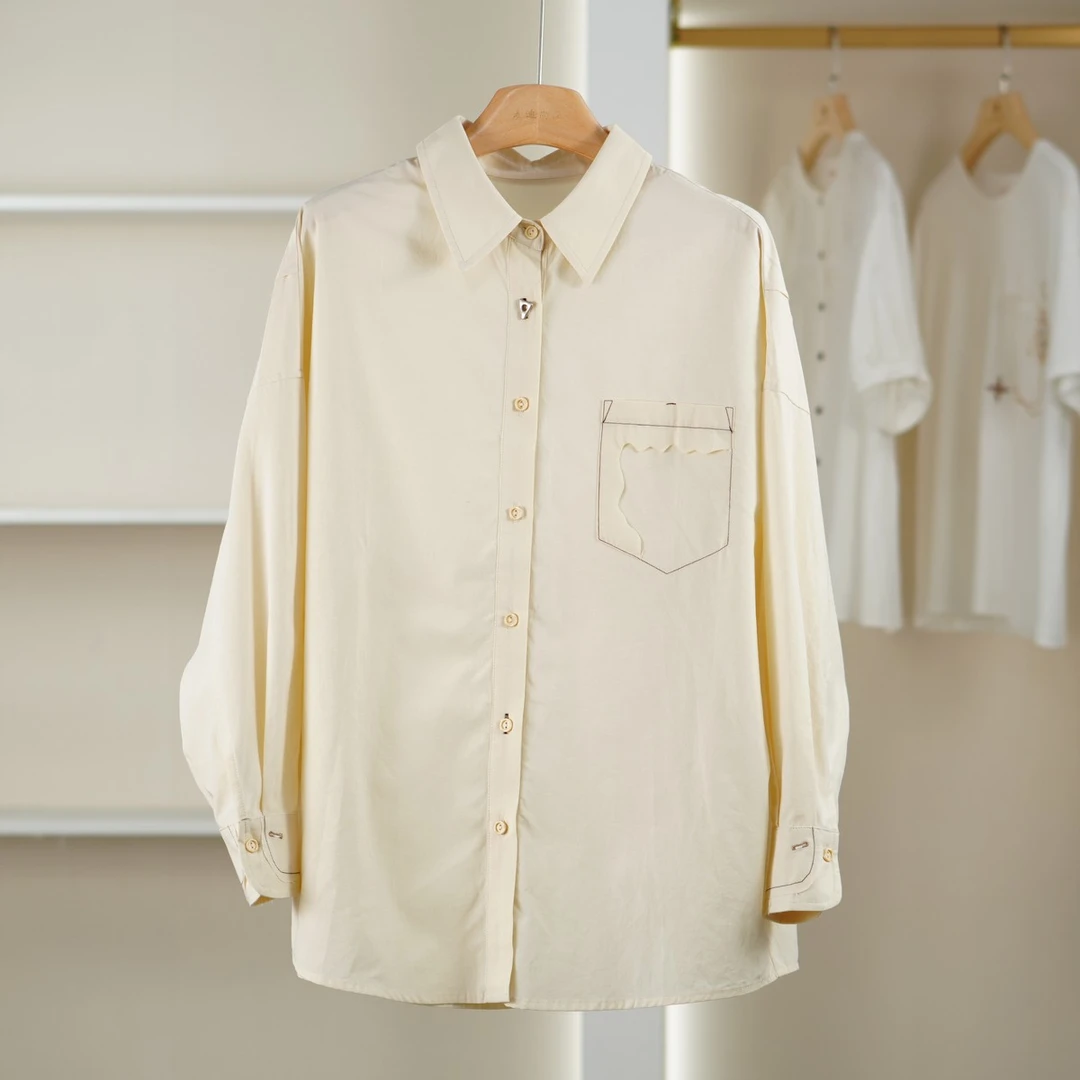 麦迪尚品【夕Y】50909594 简约百搭宽松衬衫春秋女装专柜正品