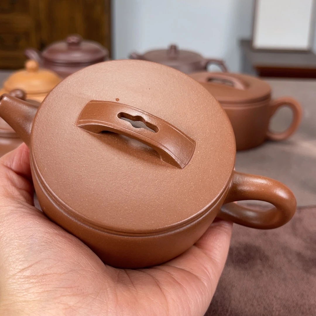 紫泥茶壶汉瓦紫泥150