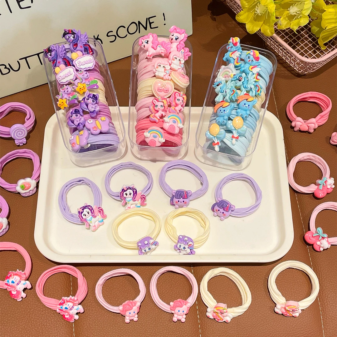 儿童小马宝莉皮筋不伤发发绳女童扎丸子头发圈宝宝高弹力马尾头绳