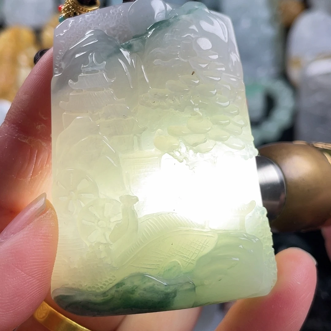 翡翠未镶嵌吊坠(不含链)