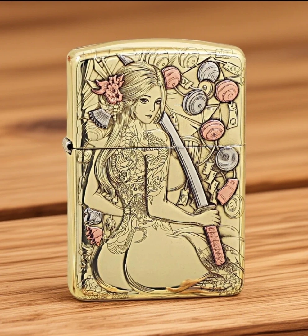 双面浮雕刀女zp煤油打火机
