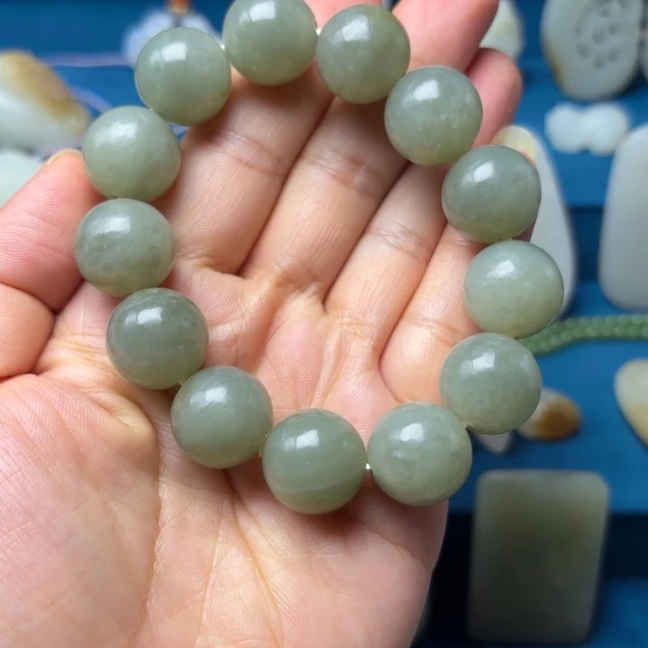 和田玉未镶嵌颈饰和田玉手串卡16