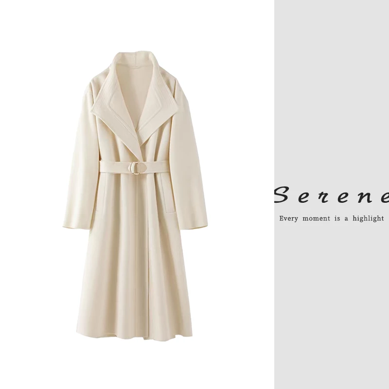 十一Serene 羊绒羊毛轻奢百搭设计师大衣CZWL1721