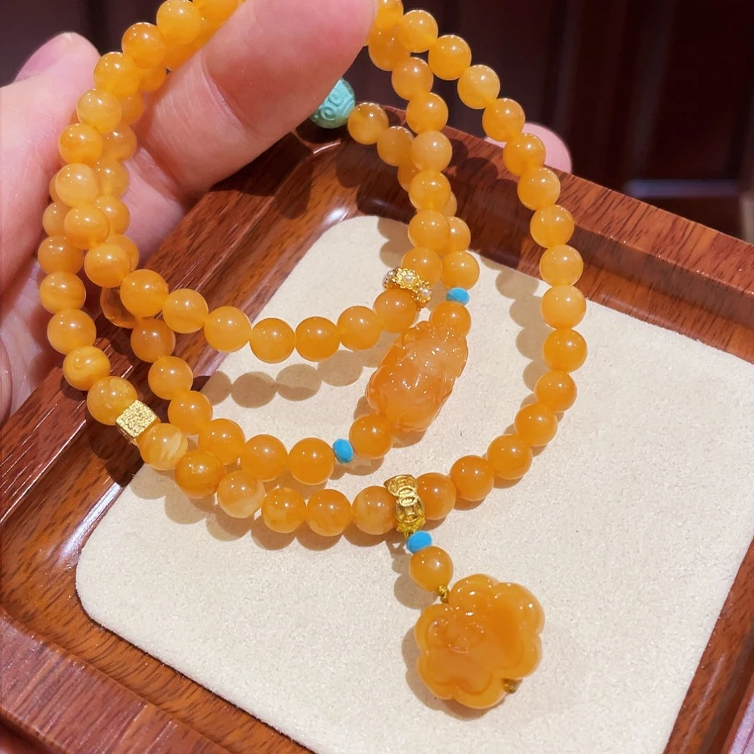 蜜蜡手链未镶嵌手串