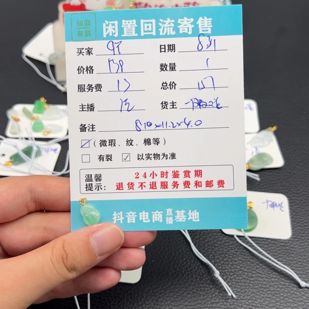 颈饰18K金镶嵌翡翠_****N