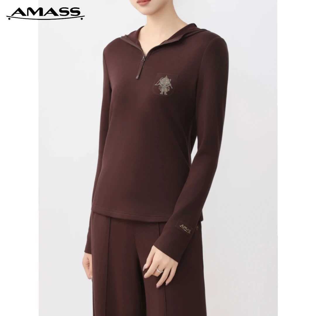 AMASS/阿玛施秋季新款学院风丘比特休闲长袖连帽卫衣女5300662