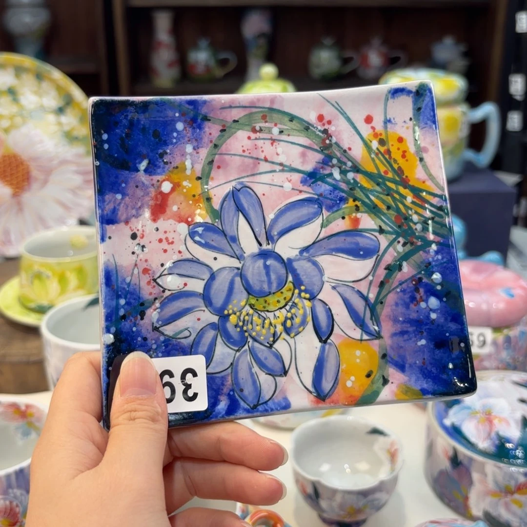 瓷片景德镇手绘高温釉下彩陶瓷茶具