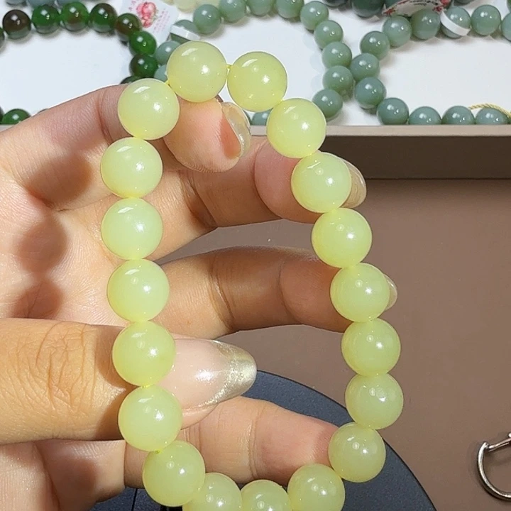 未镶嵌手链和田玉若羌黄口卡10 细