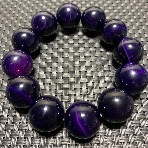 藏收紫俱来苏纪玛瑙手串20mm