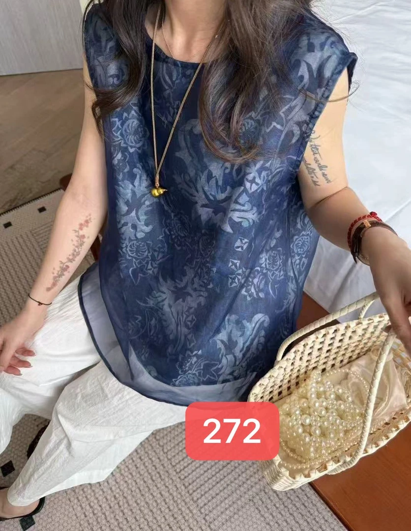 0612-06  女款时尚气质夏季轻薄无袖上衣   JZ  272