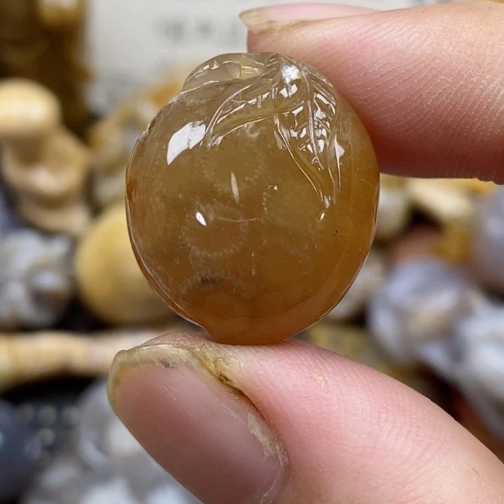 颈饰未镶嵌硅化珊瑚（珊瑚玉）有瑕 小