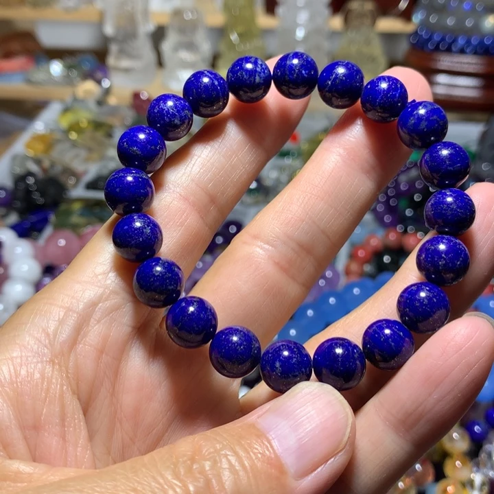 青金石未镶嵌手链9.5mm左右手串