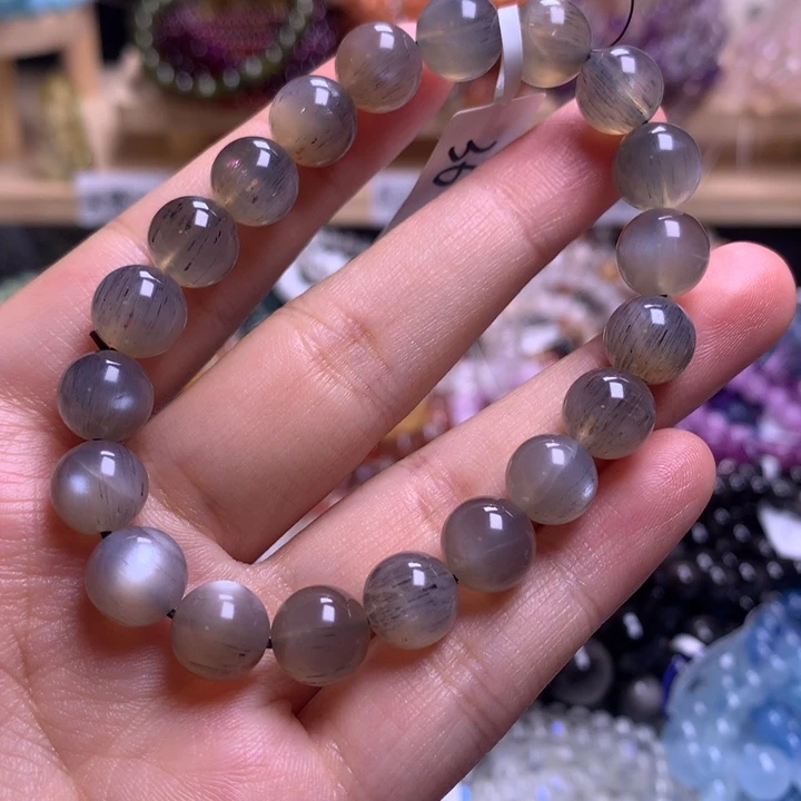 未镶嵌手串水晶9.5黑骨干