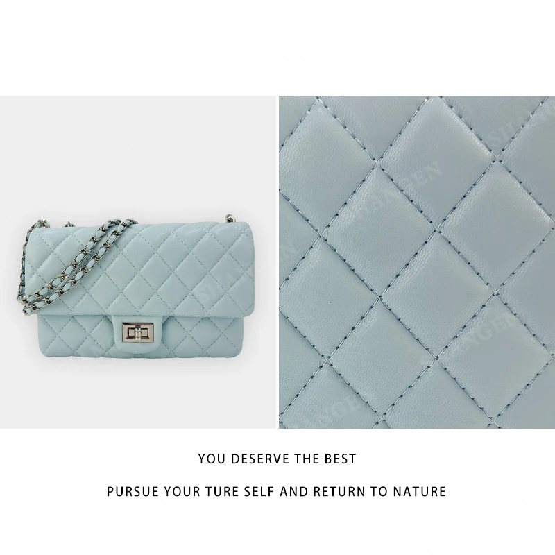 【尚恩CC】SK-92630-浅兰-轻奢时尚女士新款单肩斜挎包