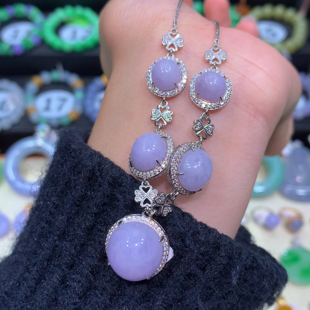 翡翠银S925镶嵌颈饰翡翠