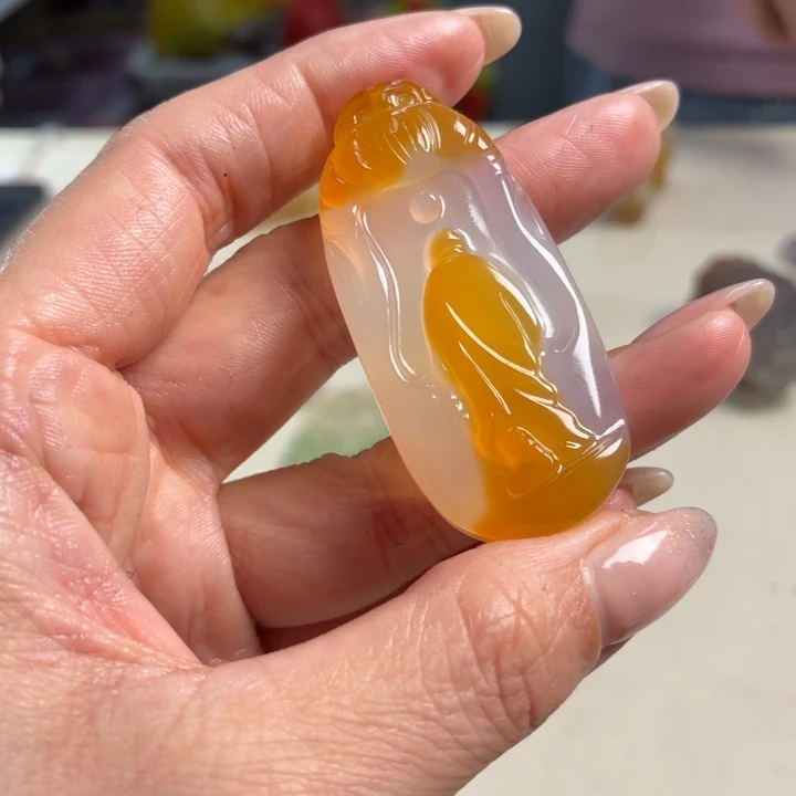 玛瑙/玉髓未镶嵌吊坠(不含链)