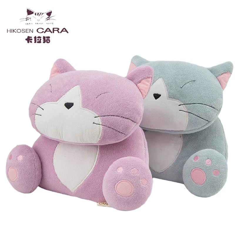 HIKOSEN CARA卡拉猫抱枕靠垫卡通毛绒公仔抱枕猫咪小腰枕
