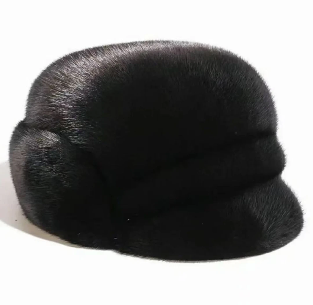 【雷克帽】北之温保暖加厚水貂皮雷克帽子爸爸爷爷老人冬季时尚休闲