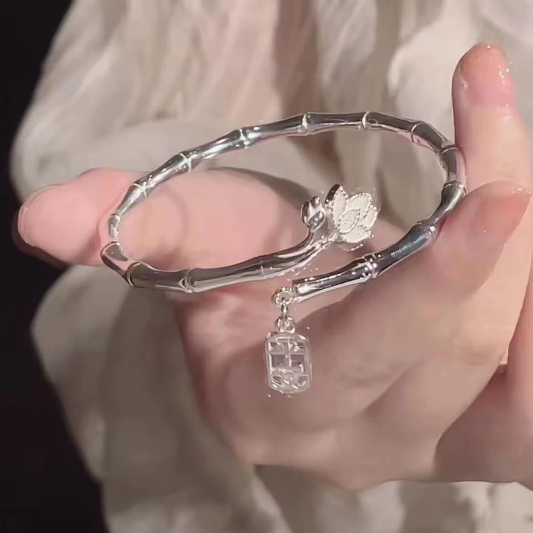 足银手镯 纯银年轻款银手镯女多款可选气质百搭手镯七夕节送女友