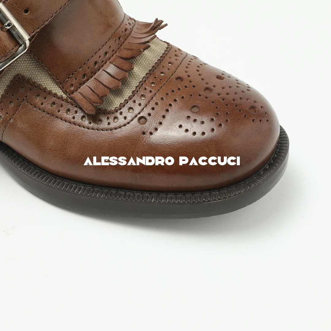 AP洛哥43124XP【匠人技艺】植柔牛皮蜡感复古百搭时尚手工皮鞋