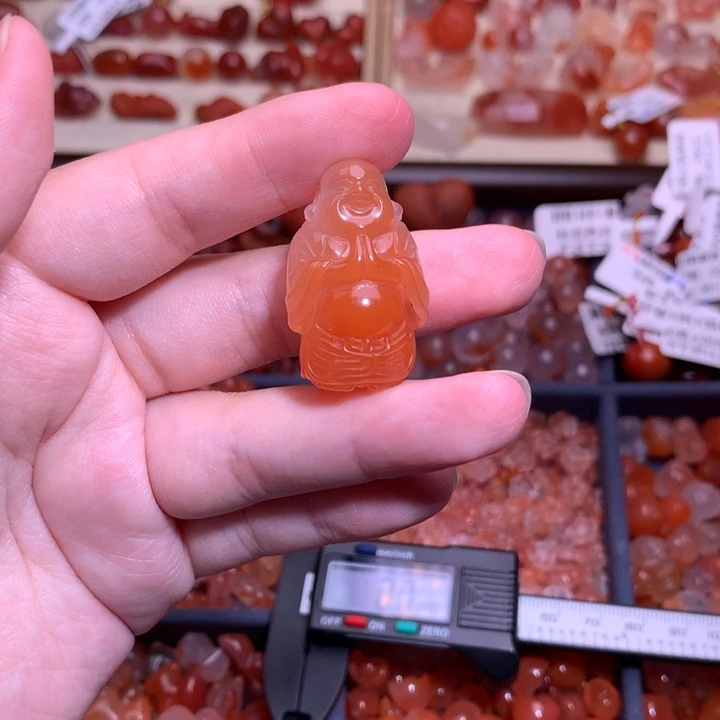 南红玛瑙未镶嵌珠宝半成品弥勒佛