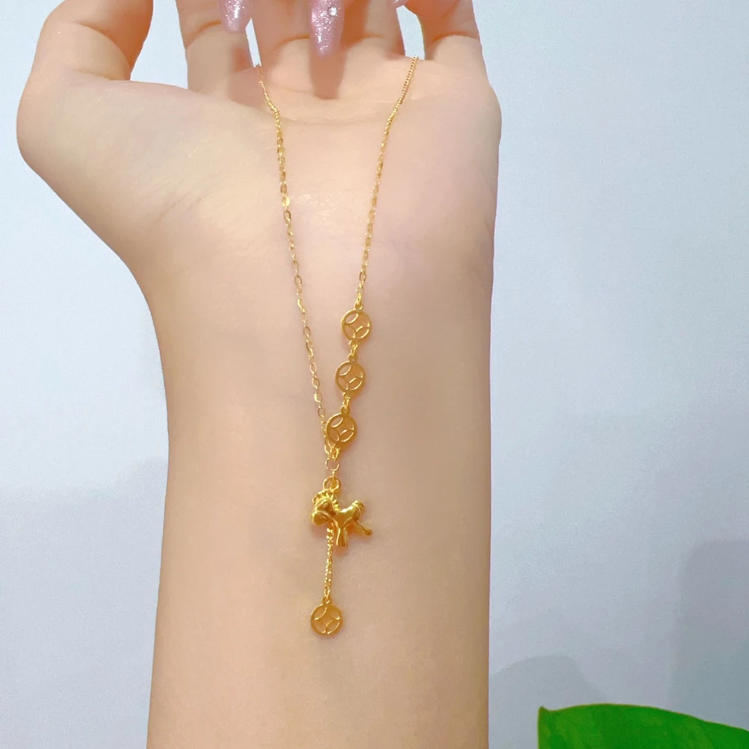 【琪琪专属】足金999发财小马套链真金足金纯黄金（多退少补）