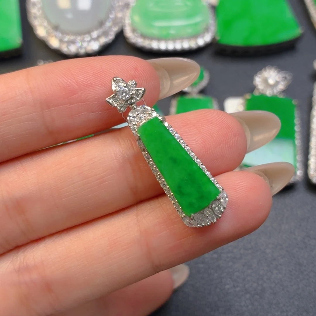 翡翠银S925镶嵌颈饰