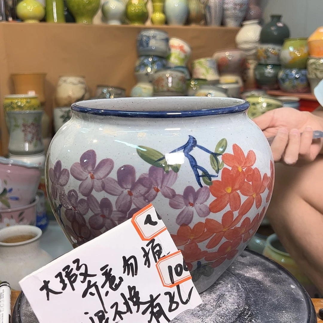 景德镇陶瓷花盆微瑕369