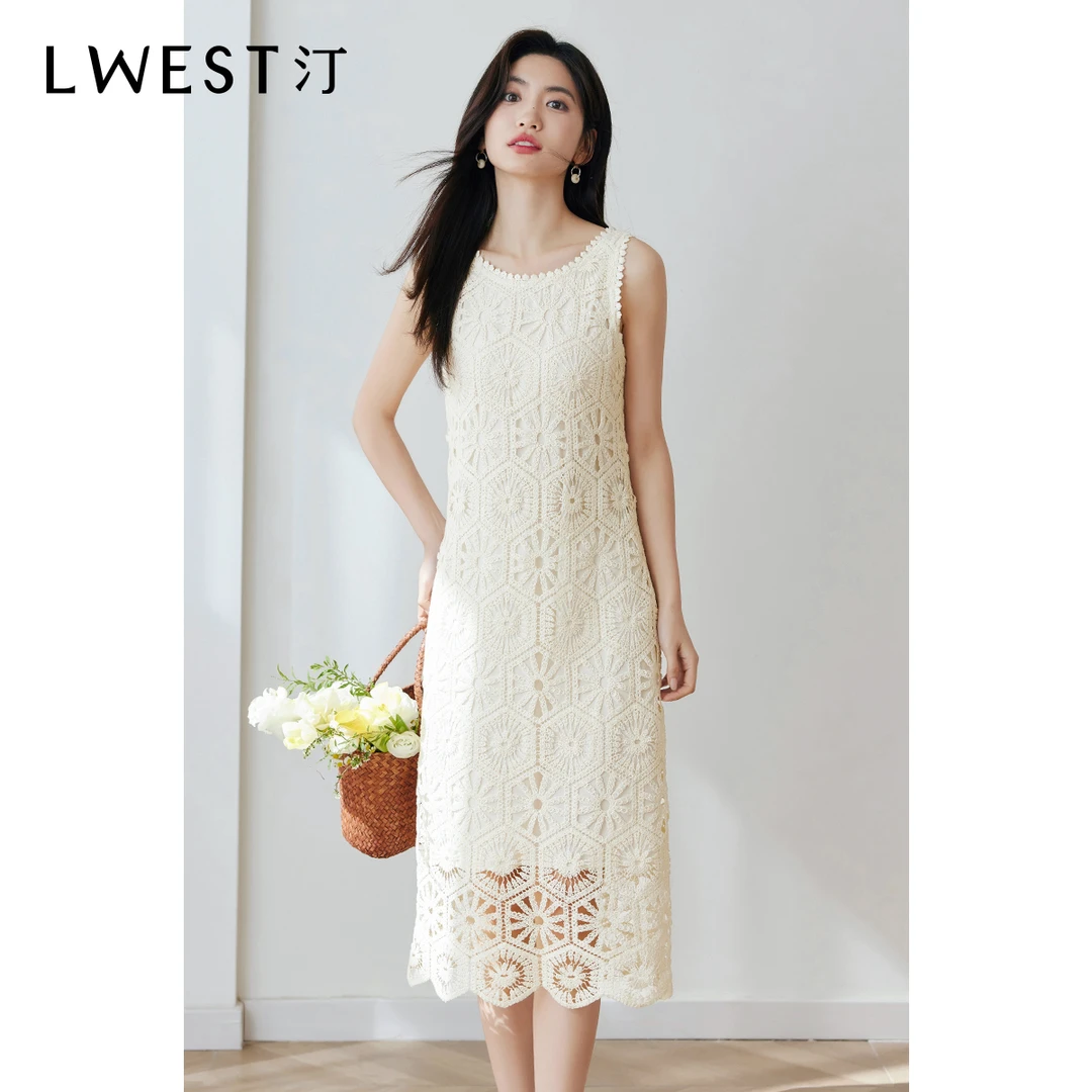 【丽姐专属】朗文斯汀蕾丝吊带背心连衣裙DTYL4102C19007