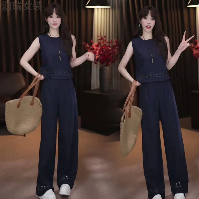轻熟风显瘦宽松休闲风时尚套装韩版女装夏季INS风2025两件套淑女