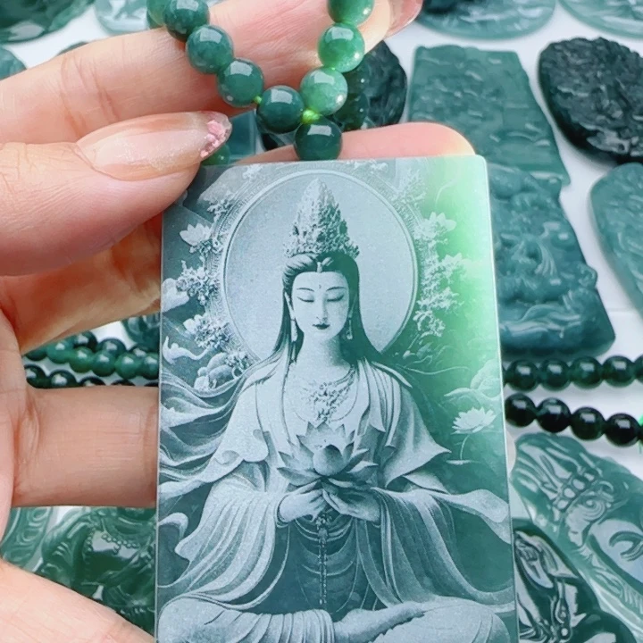 翡翠未镶嵌颈饰多样性发货天然A货翡翠