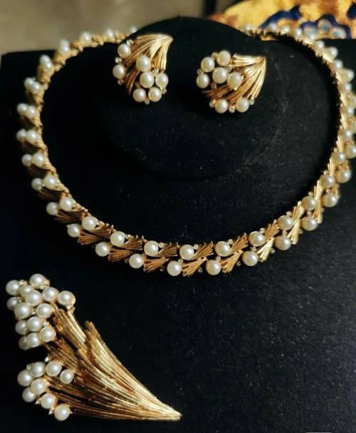 合金仿珍珠项链 直播专用 合金项链 手链 胸针 气质款复古