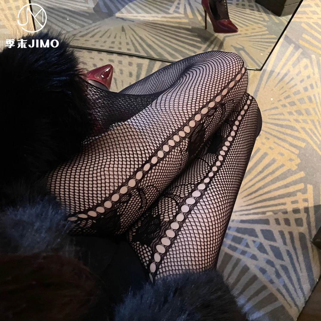【beautmm】千禧风蕾丝缕空网袜女夏玫瑰渔网